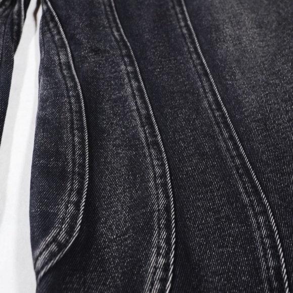 No Faith Studios Heavy Black Wave Wavy Denim Jeans. - Picture 4 of 8